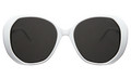 Front view of Manuela Sunglasses in White/Grey