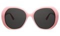 Front view of Manuela Sunglasses in Pale Pink/Grey