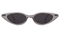 Front view of Marianne Sunglasses in Grey/Gunmetal/Grey Flat