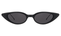 Front view of Marianne Sunglasses in Matte Black/Grey Flat