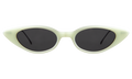 Front view of Marianne Sunglasses in Mint/Matte Black/Grey Flat
