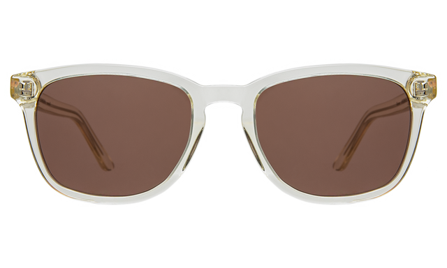 Max Sunglasses front view in Champagne Brown Flat