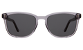 Front view of Max Sunglasses in Mercury/Grey Flat