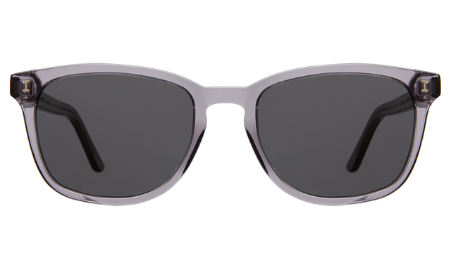 Max Sunglasses front view in Mercury Grey Flat