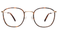 Front view of Mayfair Optical in Havana/Gold/Optical