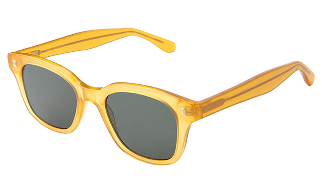 Melrose Sunglasses Side Profile in Honey Gold / Olive Flat