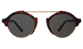 Front view of Milan IV Sunglasses in Havana/Grey