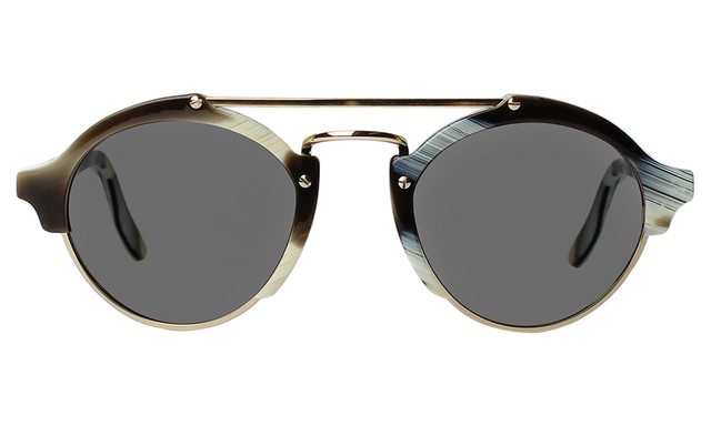  Milan Sunglasses side view in Horn Grey