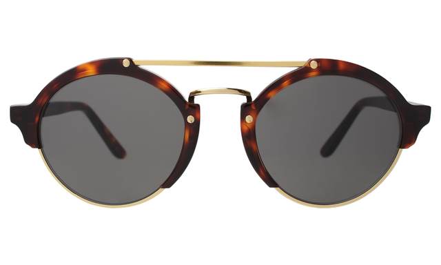 Milan II Sunglasses front view in Havana Grey