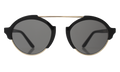 Front view of Milan III Sunglasses in Black/Grey