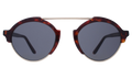 Front view of Milan III Sunglasses in Havana/Grey