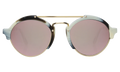 Front view of Milan II Sunglasses in Horn/Rose Mirror