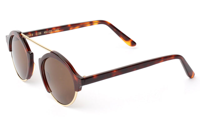 Milan IV Sunglasses Side Profile in Havana Brown