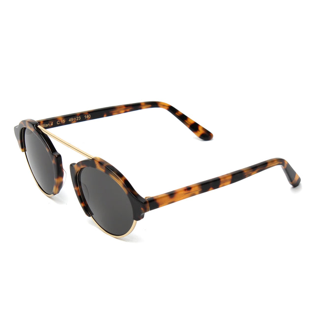 Milan IV Sunglasses Side Profile in Tortoise Grey