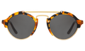Front view of Milan Sunglasses in Light Tortoise/Grey