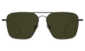 Front view of Milos Sunglasses in Gold/Olive