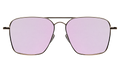 Front view of Milos Sunglasses in Rose Gold/Rose Mirror