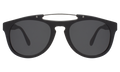 Front view of Monaco Sunglasses in All Matte Black/Grey