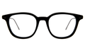 Front view of Monroe Optical in Black/Matte Black/Optical