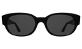 Front view of Montreal Sunglasses in Black/Grey Flat