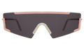 Front view of Morph Sunglasses in Baby Pink/Cream Marble/Grey