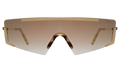 Front view of Morph Sunglasses in Gold/Tortoise/Gold Mirror Gradient