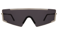 Front view of Morph Sunglasses in Silver/Matte Black/Grey