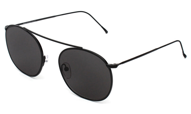 Mykonos II Sunglasses side view in Black / Grey Flat