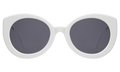 Front view of Nadine Sunglasses in White/Grey
