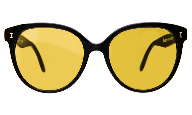 Nantucket Sunglasses in Black with Honey See Through