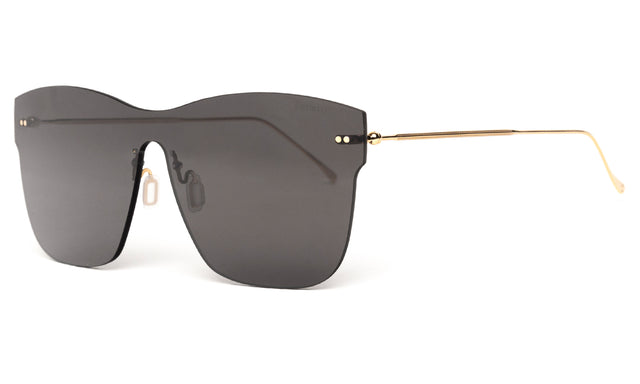 Newbury II Mask Sunglasses Side Profile in Grey / Grey