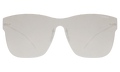 Front view of Newbury II Mask Sunglasses in Silver/Silver