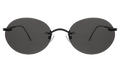 Front view of Nicotera Sunglasses in Matte Black/Grey