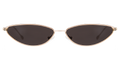 Front view of Nimbin Sunglasses in Rose Gold/Grey Flat