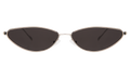 Front view of Nimbin Sunglasses in Silver/Grey Flat