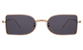 Front view of Nostrand Sunglasses in Rose Gold/Grey