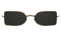 Front view of Nostrand Sunglasses in Gold/Grey