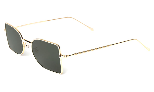 Nostrand Sunglasses side view in Gold / Olive