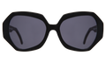 Front view of Oma Sunglasses in Matte Black/Grey