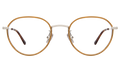 Front view of Oxford 52 Optical in Oak/Silver/Optical