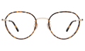 Front view of Oxford 52 Optical in Tortoise/Gold/Optical