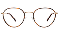 Front view of Oxford Optical in Havana/Gold/Optical