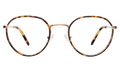 Front view of Oxford Optical in Tortoise/Rose Gold/Optical