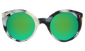 Front view of Palm Beach Sunglasses in Horn/Green Mirror