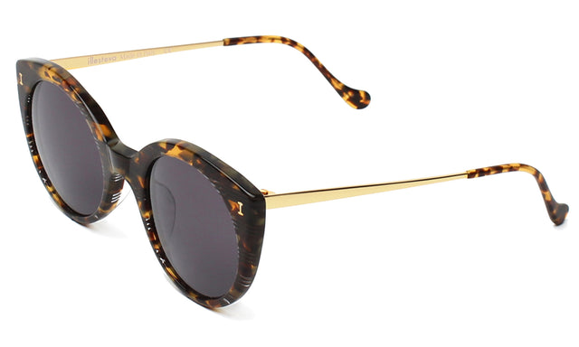 Palm Beach Sunglasses Side Profile in Tortoise Stripes Grey