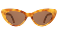 Front view of Pamela Sunglasses in Amber/Brown Flat