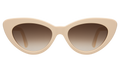 Front view of Pamela Sunglasses in Cream/Brown Flat Gradient