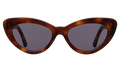 Front view of Pamela Sunglasses in Havana/Grey Flat