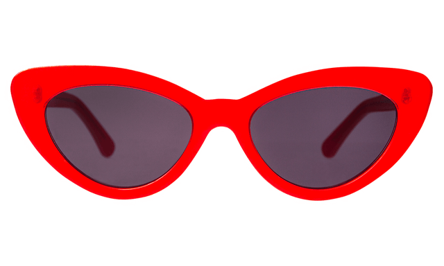 Pamela Sunglasses in Red with Grey Flat