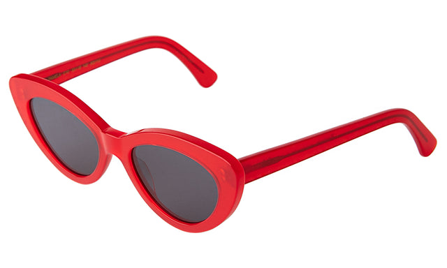 Pamela Sunglasses Side Profile in Red / Grey Flat